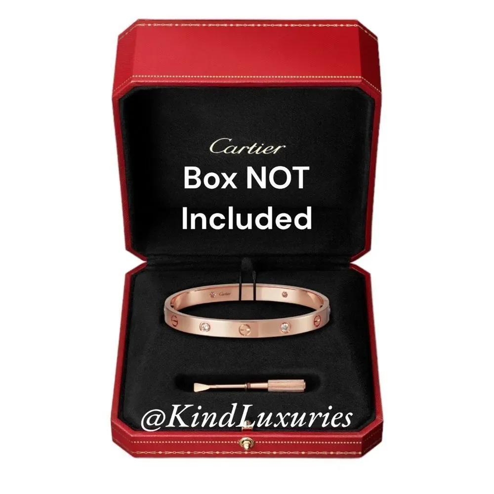 💎272💎 Plus Size Rose Gold or White Gold Carti3r LOVE Bracelet - Picture 11 of 16